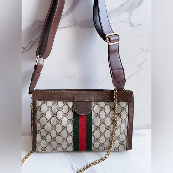 GUCCI GG Ophidia Sherry line clutch as shoulder bag ❤️💚 - Picture 2 of 11